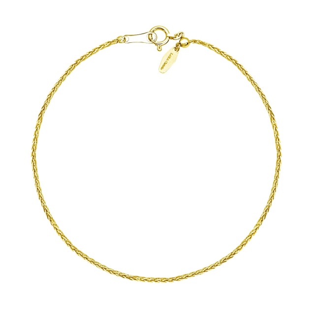 ブレスレット チェーン レディース プラチナ ゴールド PT850 18金 k18 スピガカット 最長 18cm 長さ調整可能 lb97-0011