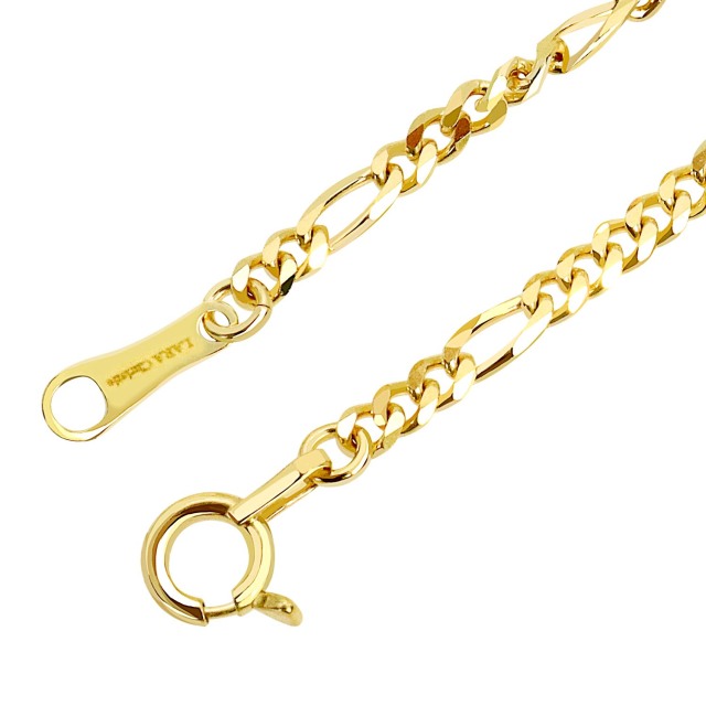 ブレスレット チェーン レディース メンズ プラチナ pt850 ゴールド K18 フィガロ  lb97-0013