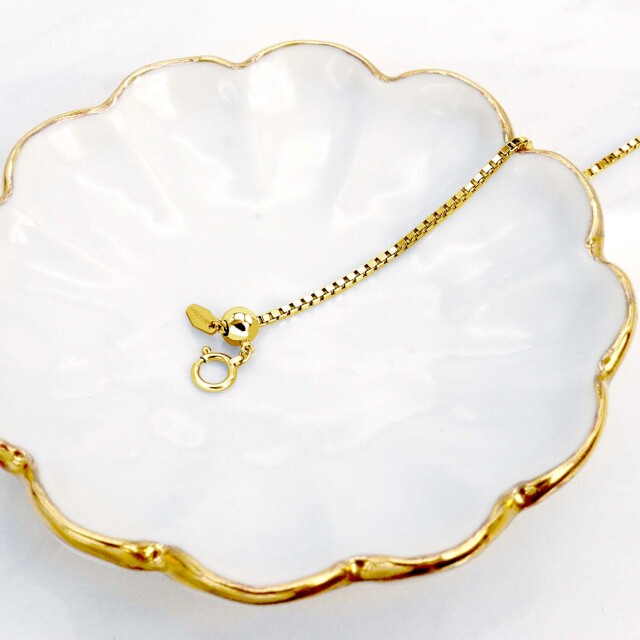 チェーン  ブレスレット ベネチアン1.5φ 幅 約 1.4mm K18 ゴールド