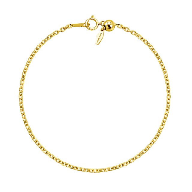 チェーン  ブレスレット 丸小豆0.45φ 幅 約 1.5mm K18 ゴールド