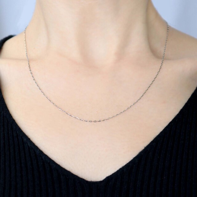PT850 ネックレス　1.0g プラチナ チェーン ネックレス pt850 シャインカットアズキ 幅 1.0mm