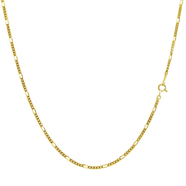 ネックレス チェーン フィガロ 幅 2mm ゴールド 18金 K18 約 6.48g 長さ 50cm lc97-0042-yg-50