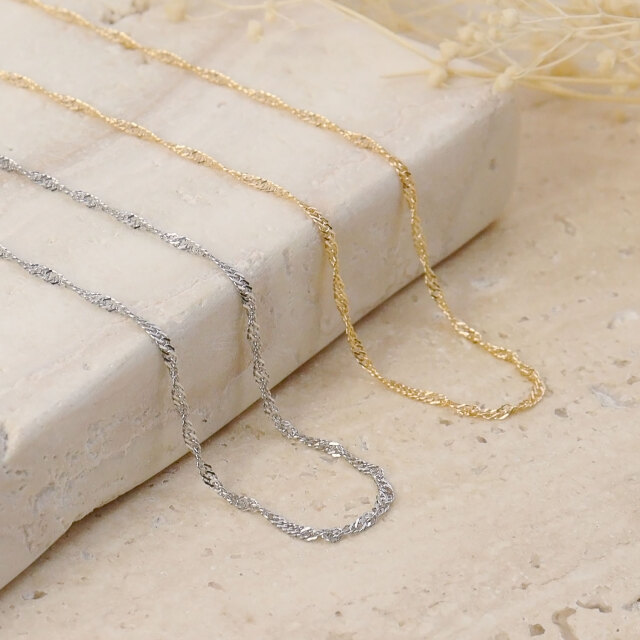 [ララクリスティー] ネックレス チェーン スクリュー Pt850 プラチナ lc97-0043