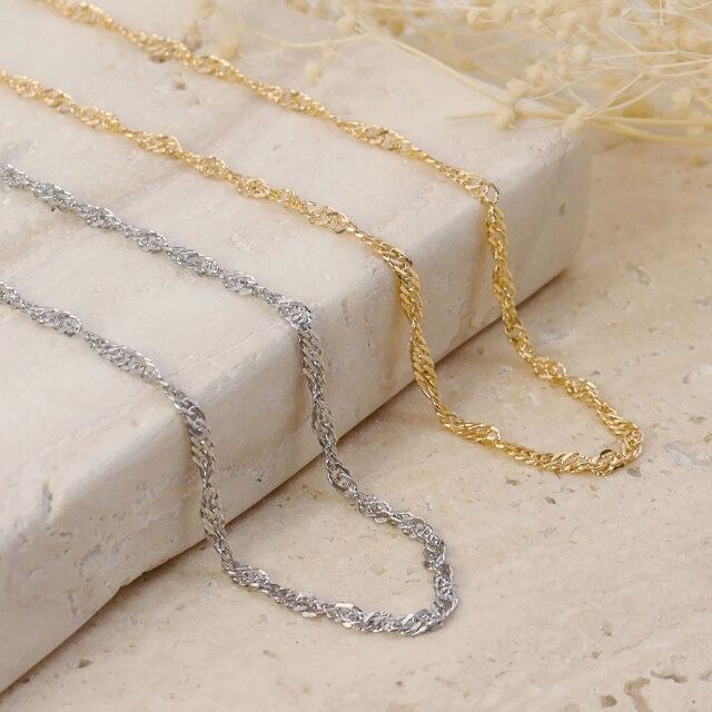 [ララクリスティー] ネックレス チェーン スクリュー Pt850 プラチナ lc97-0043