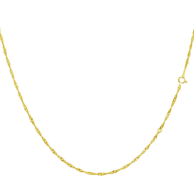ネックレス チェーン スクリュー 幅 2mm ゴールド 18金 K18 約 4.22g 長さ 55cm lc97-0043-yg-033-55