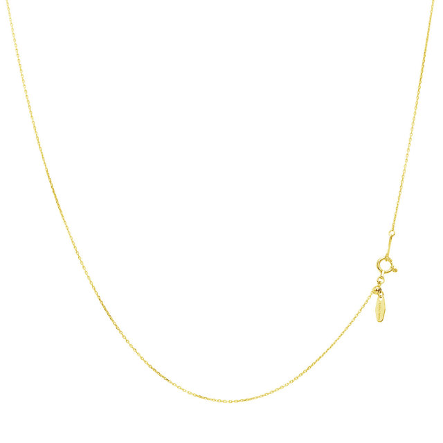 ゴールド チェーン ネックレス 18金 K18 アズキ 幅0.75mm 約1.2g 最長