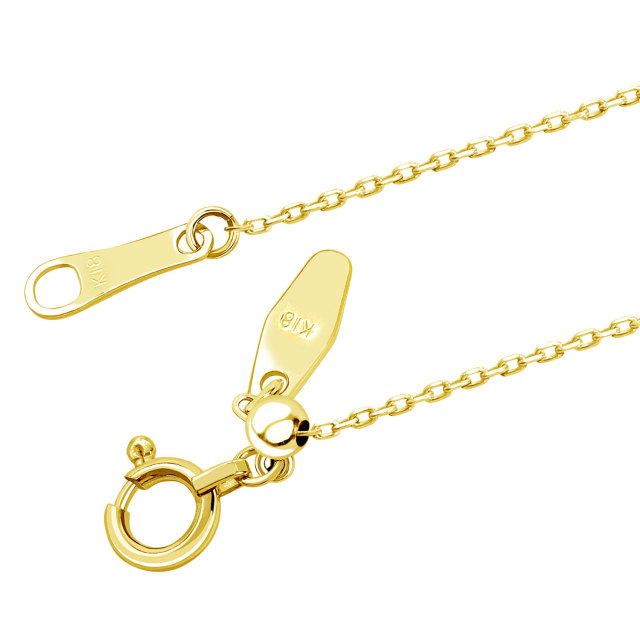 ゴールド チェーン ネックレス 18金 K18 アズキ 幅0.75mm 約1.2g 最長