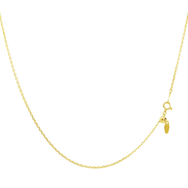 ゴールド チェーン ネックレス 18金 K18アズキ 幅1.3mm 最長45cm 長さ  