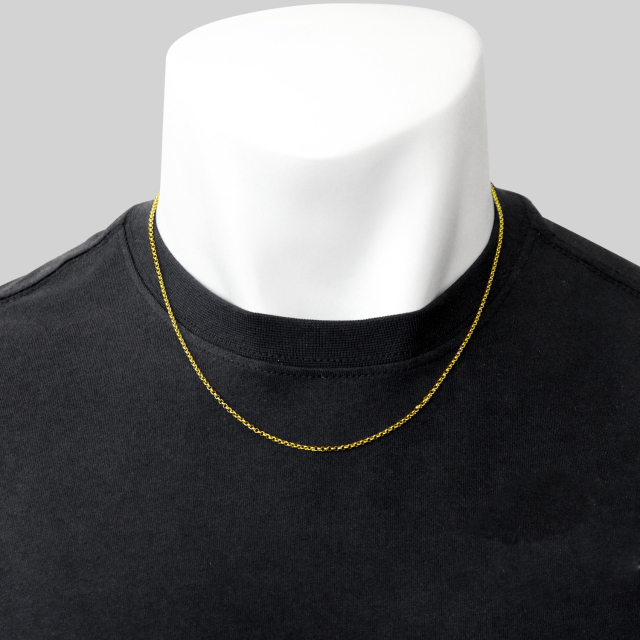 チェーン  ネックレスチェーン 丸小豆0.45φ 幅 約 1.5mm K18 ゴールド