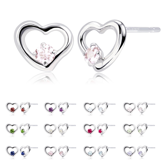 [ ララクリスティー ] ピアス プティ レディース オープンハート 12 誕生石 le102-0002