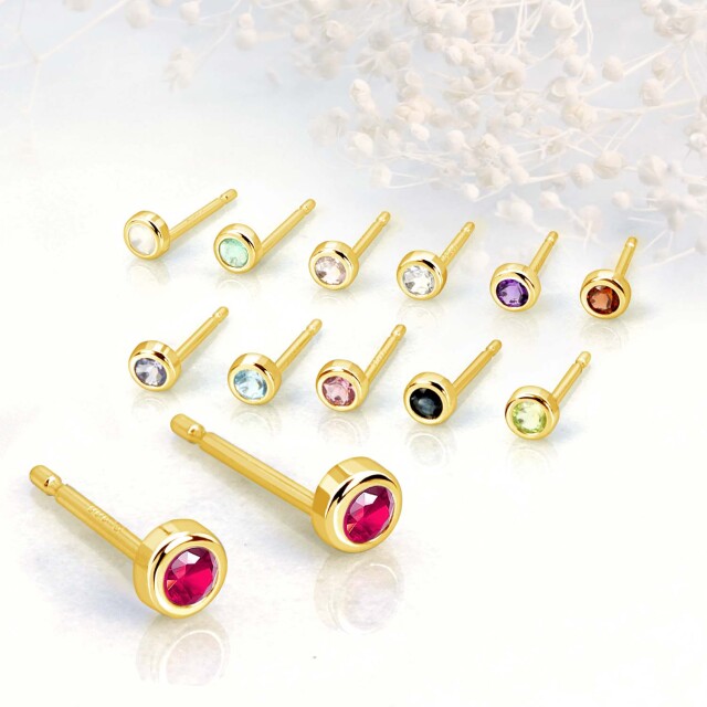 [ララクリスティー] ピアス 12誕生石 PT900 K18 フクリンレディース le102-0003