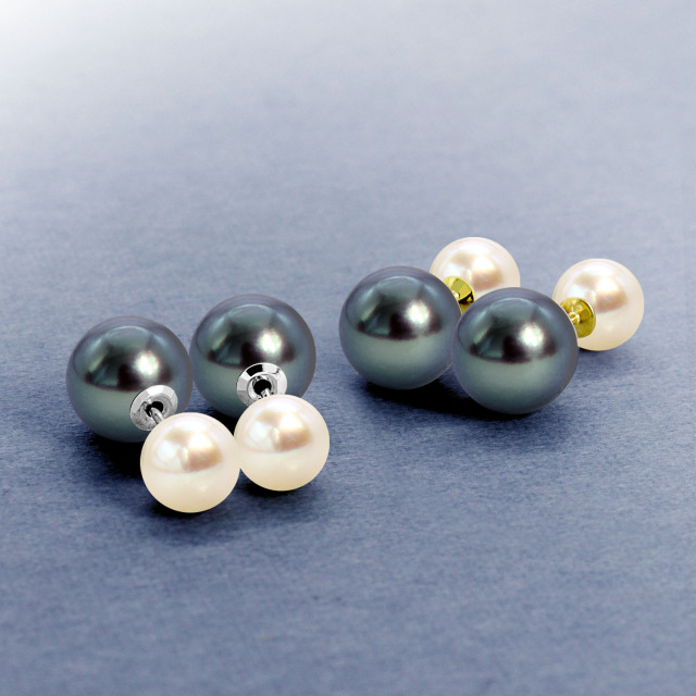 ピアス レディース アコヤ真珠 5.5-7.8mm 計 4珠 バックキャッチ le107-0001