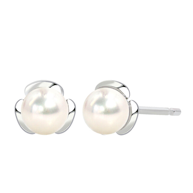 ピアス レディース あこや本真珠 3.0～3.5mm 両耳 2珠 パール 鑑別書付き le107-0004