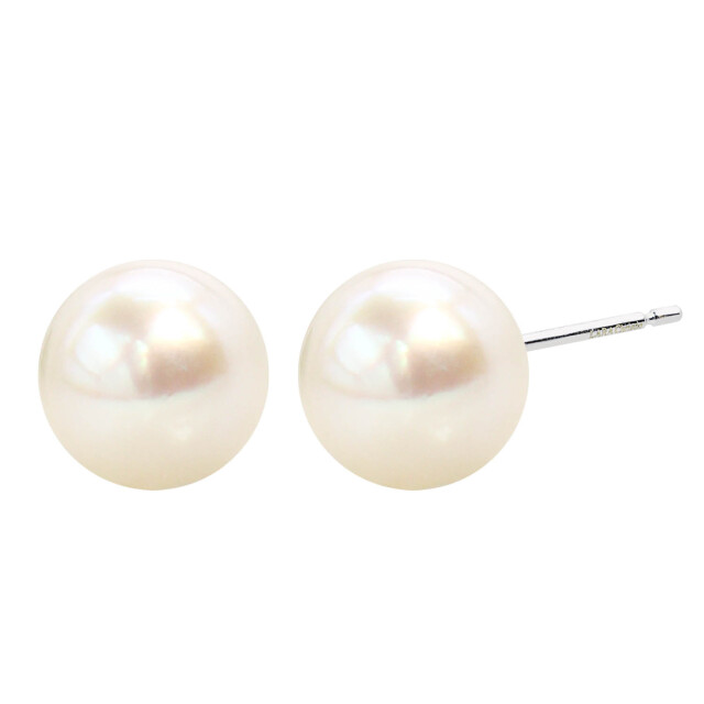 ピアス レディース あこや本真珠 花珠 8.5mm UP 両耳 2珠 パール 鑑別