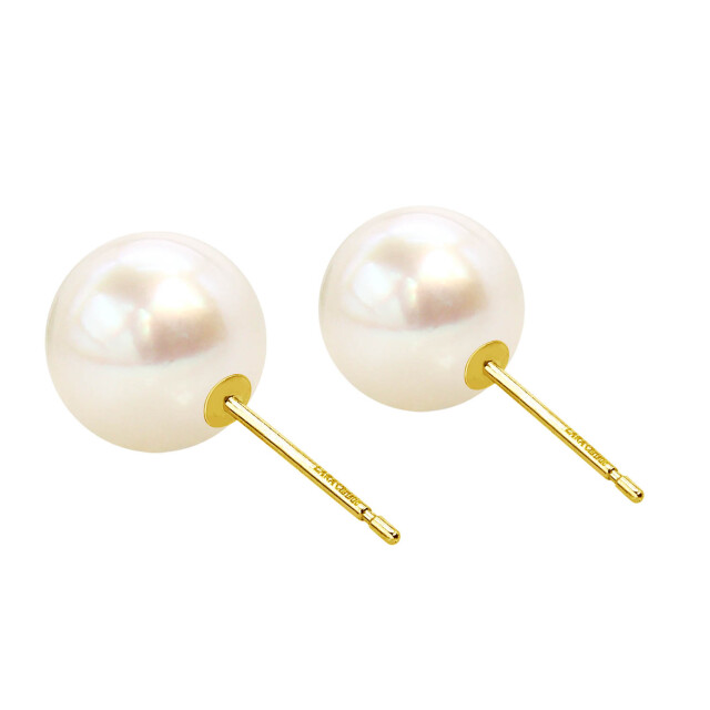 ピアス レディース あこや本真珠 花珠 8.5mm UP 両耳 2珠 パール 鑑別書付き le107-0006