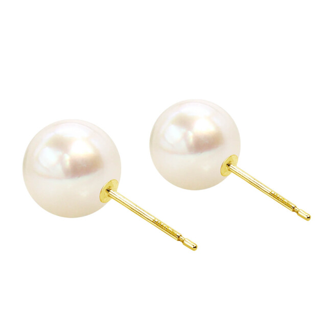 ピアス レディース あこや本真珠 花珠 8mm UP 両耳 2珠 パール 鑑別書付き le107-0007