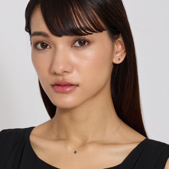 ピアス 両耳 ブラックダイヤモンド 計 0.2ct ローズカット 6本爪