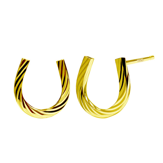 ピアス レディース 18金 地金 馬蹄 K18 ゴールド le51-0001-yg