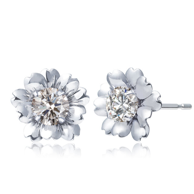 ピアス 両耳 ダイヤモンド 計 0.2ct フラワー pt900 プラチナ le56-0011-pt