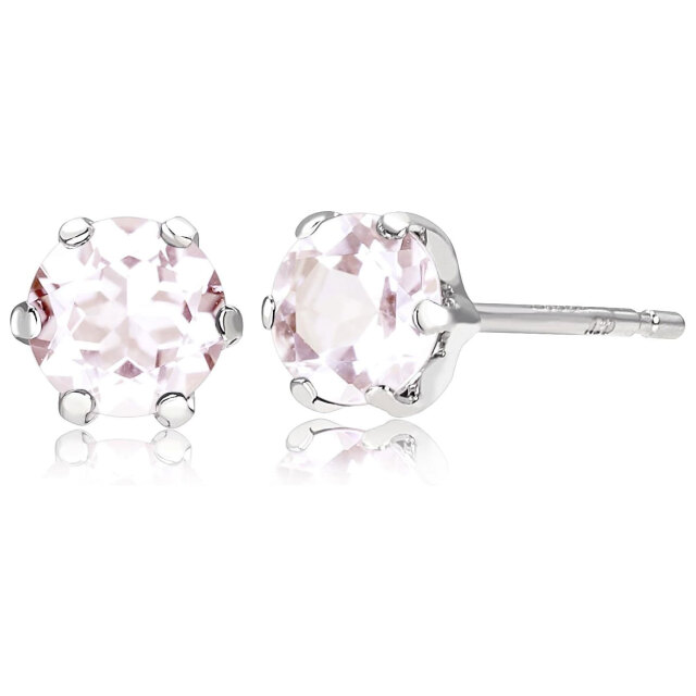 ララクリスティー モルガナイト 6本爪 スタッド ピアス le56-0015