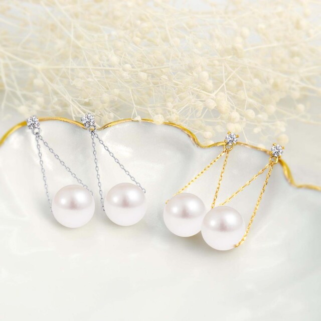 ピアス 両耳 あこや真珠 パール ダイヤモンド 計 0.08ct
