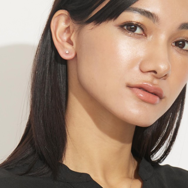 ピアス 両耳 レディース ダイヤモンド シャンパンカラー 計0.3ct 6本爪