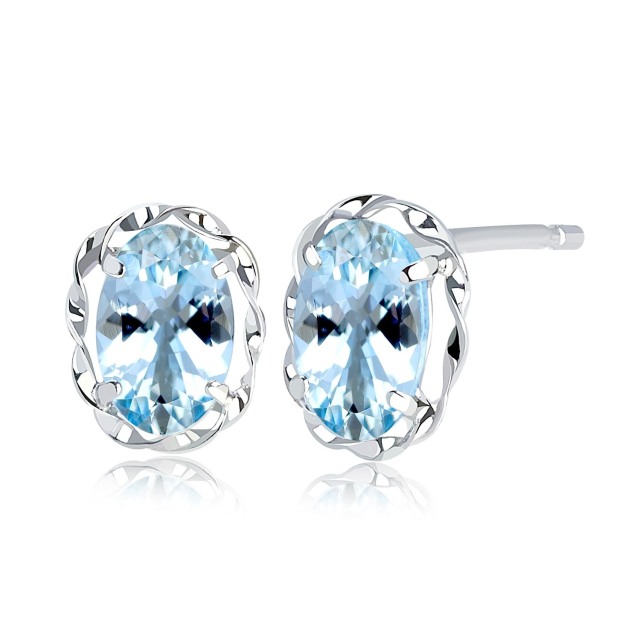 ピアス レディース アクアマリン 計0.5ct PT900 K18 18金 ゴールド le56-0028