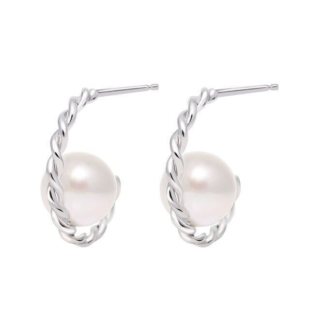 ピアス レディース あこや真珠 パール 5.0～6.0mm 2珠 PT900 プラチナ
