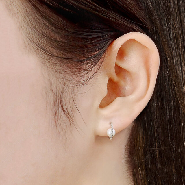 ピアス レディース あこや真珠 パール 5.0～6.0mm 2珠 PT900 プラチナ