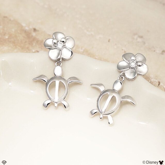 ディズニー Disney ピアス ハワイアンジュエリー ホヌ シルバー925