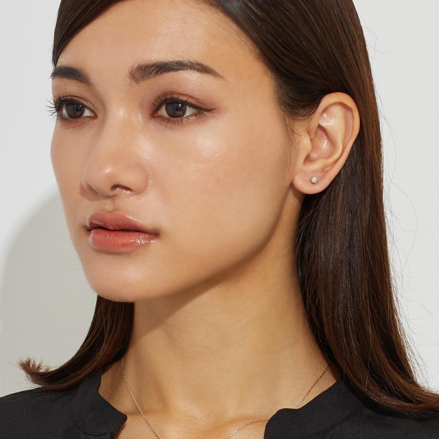 【ダイヤモンド✖️ プラチナ900】 1粒 ダイヤ ピアス　両耳 we-209-ok-900-1.jpg
