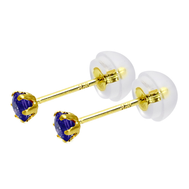 サファイア ゴールドピアス