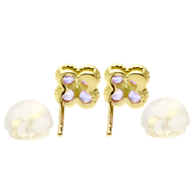 ピアス 両耳 ブルーサファイア 4石 計 0.4ct ダイヤモンド 計 0.01ct 