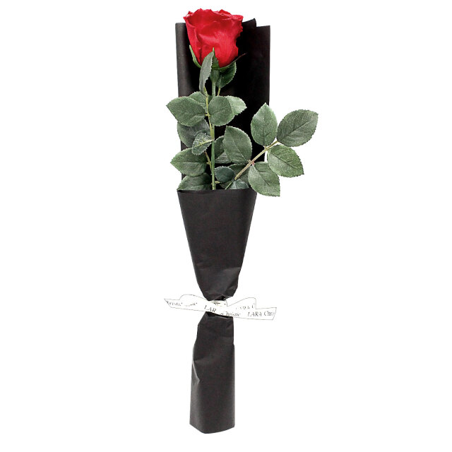 [ララクリスティー] ロイヤルローズ プリザーブドフラワー 薔薇 1輪 lf52-0001