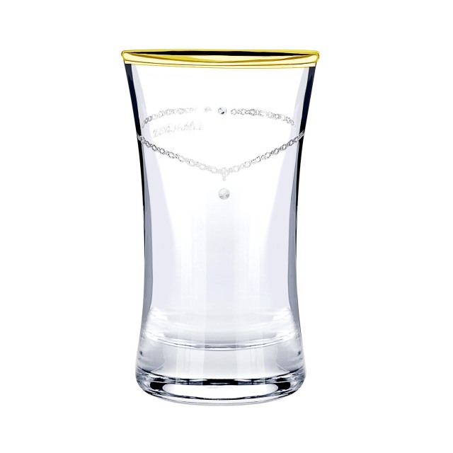 ショットグラス ペア グラス ギフト おちょこ セット プラチナ ゴールド 縁巻き