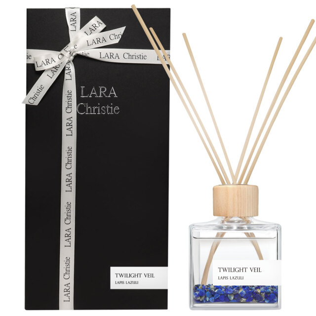 リードディフューザー Selene TWILIGHT VEIL ラピスラズリ サンダルウッド ローズマリー 150mL 本体 ルームフレグランス 芳香剤 室内用 天然石
