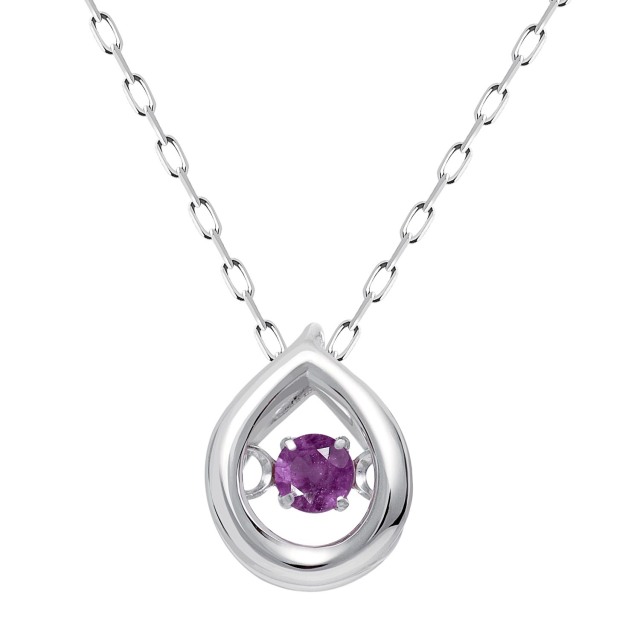 ネックレス レディース ダンシング 2月誕生石 アメジスト PT900 プラチナ lp10-0001-pt-02