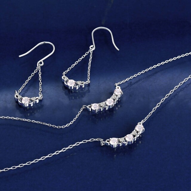 ネックレス レディース モルガナイト 0.15ct ダイヤモンド PT900 K18 ゴールド lp102-0001