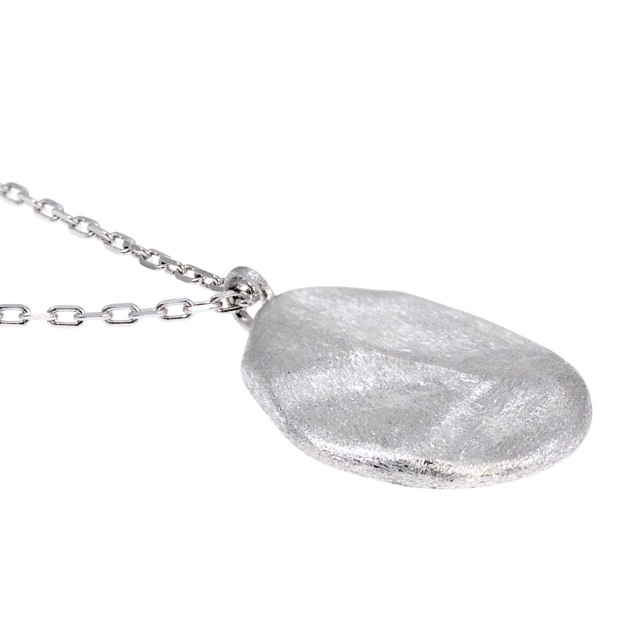 ネックレス レディース オーバル マット PT900 K18 18金 ゴールド ダイヤモンドリューター lp102-0004