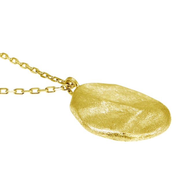 ネックレス レディース オーバル マット PT900 K18 18金 ゴールド ダイヤモンドリューター lp102-0004