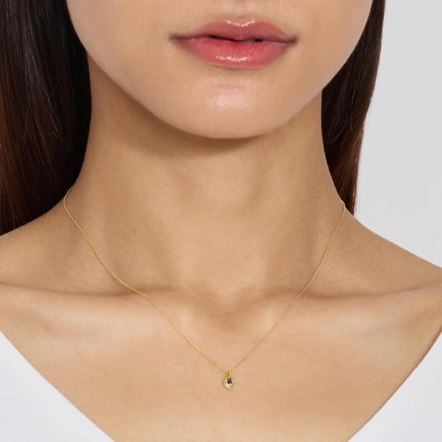 K18雫ネックレス サファイア