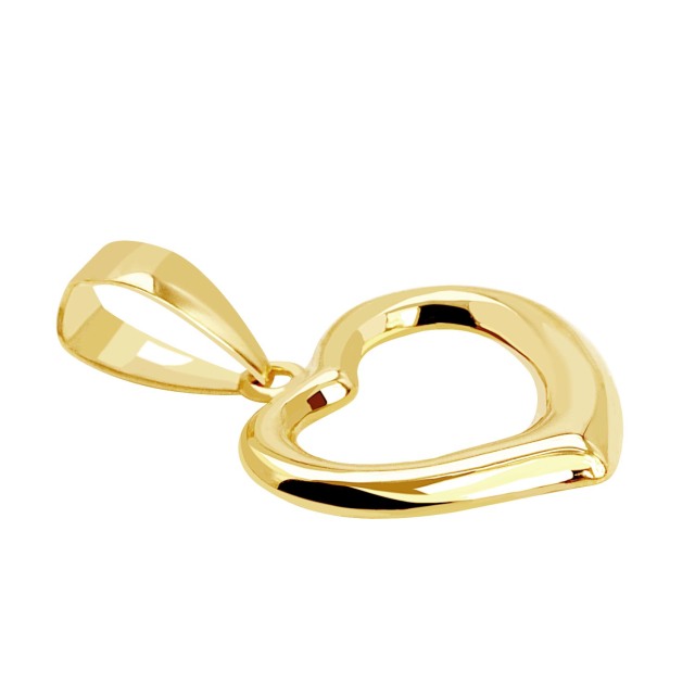 ネックレストップ 中空 ハート オープンハート レディース K18 18金 ゴールド lp103-0007