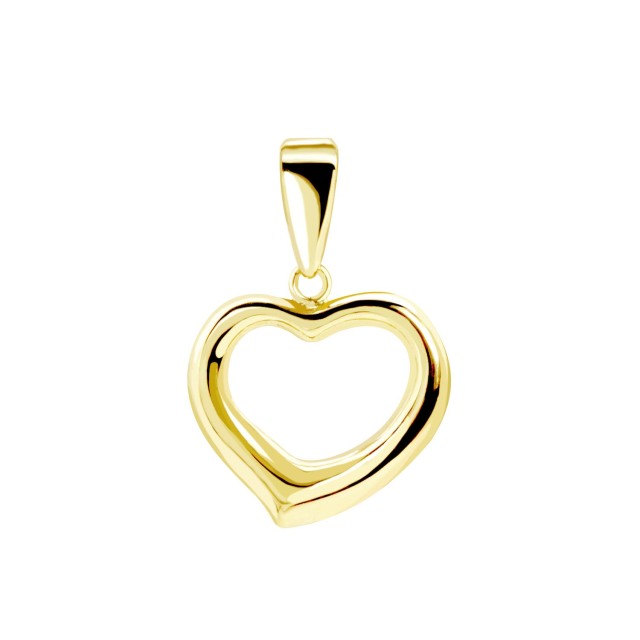 ネックレストップ 中空 ハート オープンハート レディース K18 18金 ゴールド lp103-0007