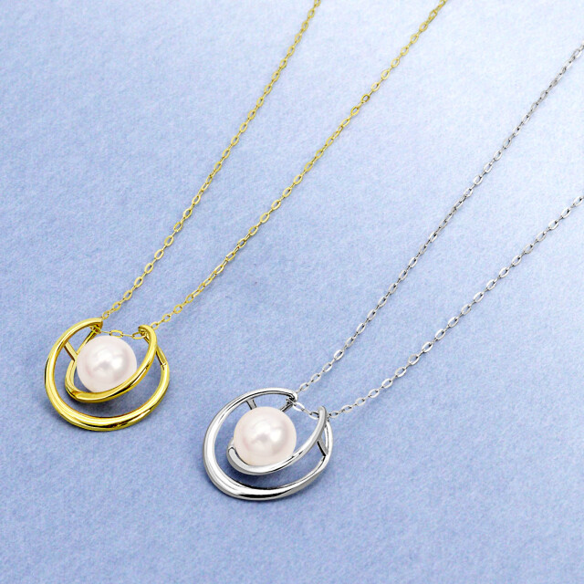 ネックレス レディース あこや本真珠 7.5mm UP 1珠 パール 鑑別書付き lp107-0002