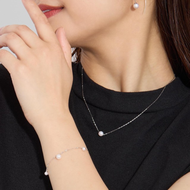 ネックレス レディース あこや本真珠 5.5mm UP 1珠 パール 鑑別