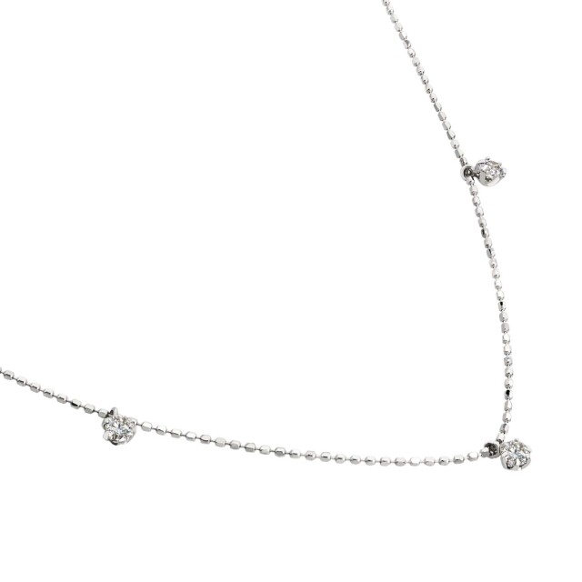 ダイヤモンド ステーション ネックレス 7ポイント 0.3ct プラチナ PT900