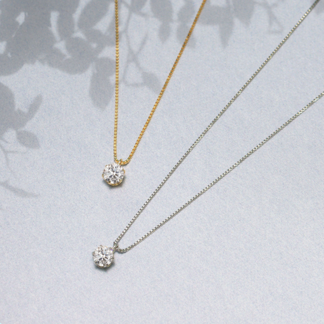 [ララクリスティー] ダイヤモンド ネックレス SIクラス 6本爪 0.3ct ベネチアン 一粒 プラチナ PT900 鑑別書付 lp56-0027-pt