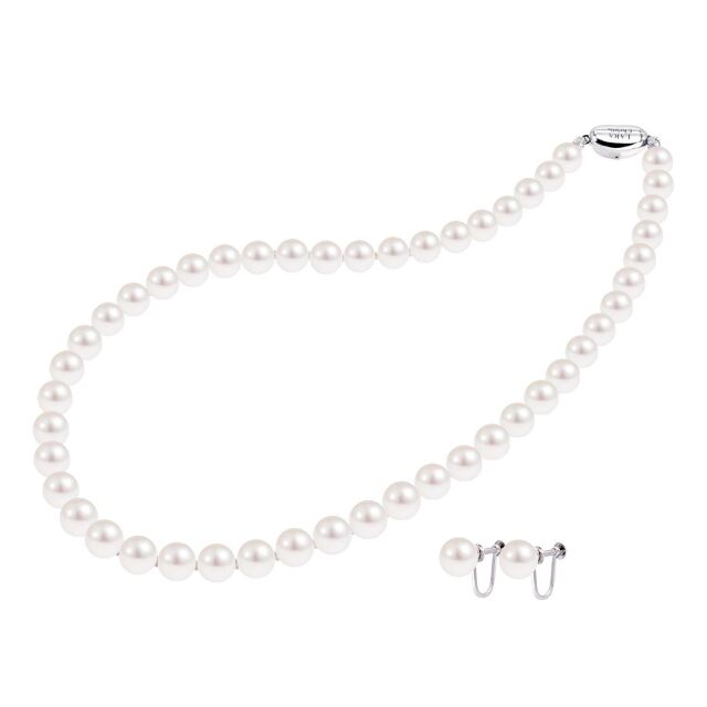 花珠 あこや真珠 7.5-8.0mm パール 2点セット パール 連 ネックレス