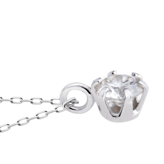 ネックレス ソリティア ダイヤモンド 0.1ct 1粒 pt900 プラチナ lp51