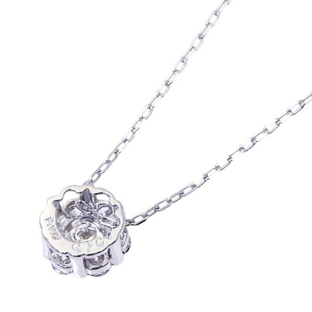 ネックレス ダイヤモンド 0.1ct 1粒 ダリア フラワー pt900